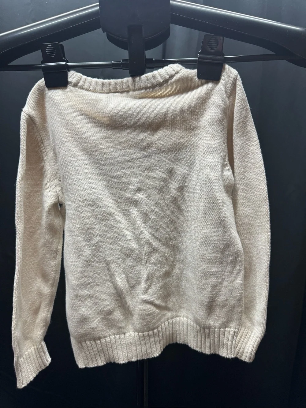 Carter's Cream Sweater with Festive Reindeer and Geometric Pattern